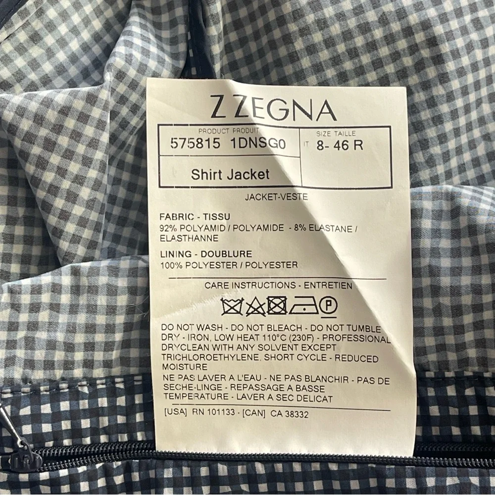 Z Zegna zegna gingham